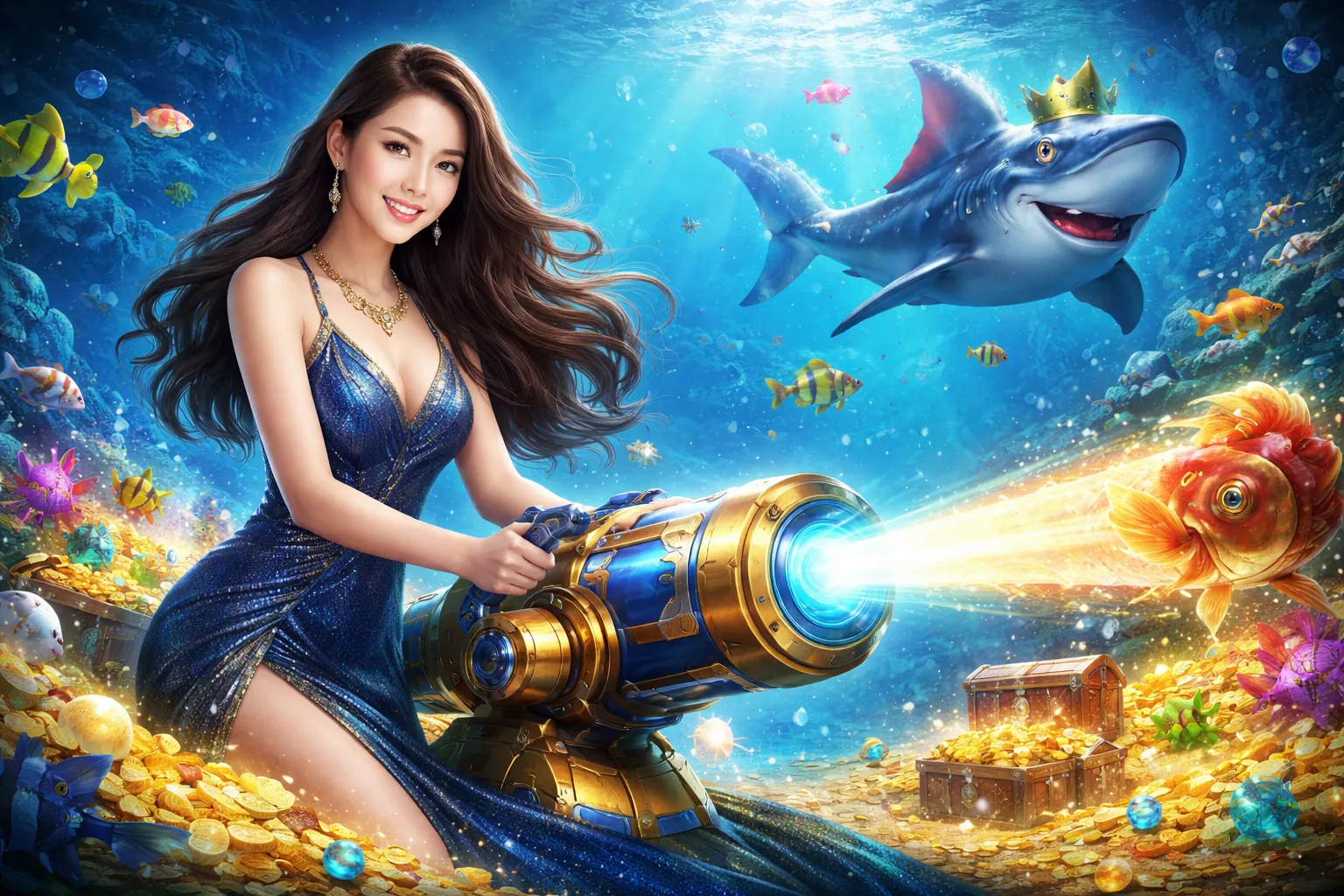 Hình ảnh minh họa chiến lược chế độ nhiều người chơi trong bắn cá online vip